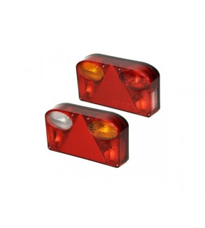 Set lampa spate 7 functii cu ceata si numar stanga dreapta 12V-24V 23cm Cod: ST0451-ST0452