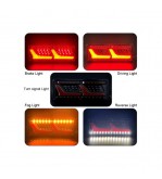 Set lampa LED 5 functii 12V-24V cu semnal dinamic Neon Effect 32x13cm pentru duba, camion  Cod: ST0419