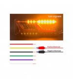 Set lampa LED 5 functii 12V-24V cu semnal dinamic Neon Effect 32x13cm pentru duba, camion  Cod: ST0419