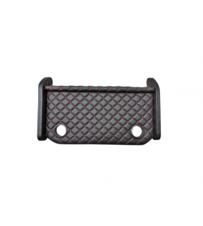 Masa de bord cu 2 suporti pentru pahare ,piele ecologica culoare Negru cusatura Rosie compatibila Iveco 2024->