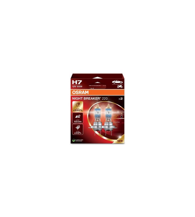 Set 2 becuri Night Breaker Osram Gold Cap 12V 55W Cod: 399579