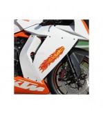 Abtibild Turbo auto 50x13.5cm albastru si rosu decorativ pentru exterior si interior Cod: T01