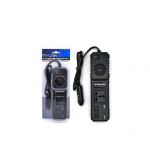 Invertor auto 12V 220V 200W port USB Type-C protectii multiple Cod: FS-1666