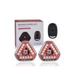 Set 2 lampi magnetice triunghi flash cu telecomanda si baterie reincarcabila RGB+W Cod: HH-037