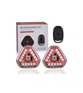 Set 2 lampi magnetice triunghi flash cu telecomanda si baterie reincarcabila RGB+W Cod: HH-037