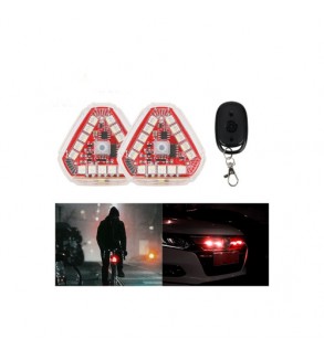 Set 2 lampi magnetice triunghi flash cu telecomanda si baterie reincarcabila RGB+W Cod: HH-037