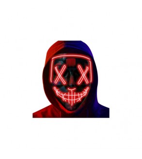 Masca ornament cu fir neon Lumina rosie si albastra Cod: HH-MSK1