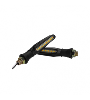 Semnalizare moto 12V cu functie de lumina de zi alba si semnalizare galbena Cod: AC-0031