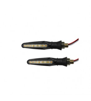 Semnalizare moto 12V cu functie de lumina de zi alba si semnalizare galbena Cod: AC-0031