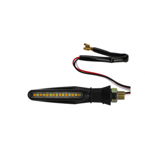 Semnalizare moto 12V cu functie de lumina de zi alba si semnalizare galbena Cod: AC-0031