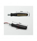 Semnalizare moto 12V cu functie de lumina de zi alba si semnalizare galbena Cod: AC-0031