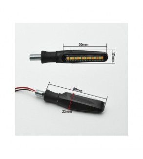 Semnalizare moto 12V cu functie de lumina de zi alba si semnalizare galbena Cod: AC-0031