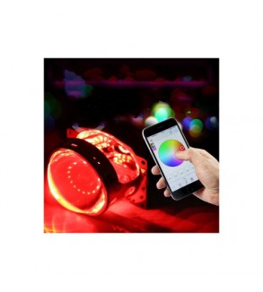 Led devil eyes LED RGB magic color pentru lupe far Control cu aplicatie pe telefon Voltaj 12V Cod: OSR-RGB-02APP