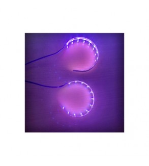 Led devil eyes LED RGB magic color pentru lupe far Control cu aplicatie pe telefon Voltaj 12V Cod: OSR-RGB-02APP