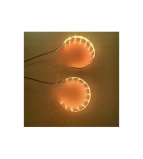 Led devil eyes LED RGB magic color pentru lupe far Control cu aplicatie pe telefon Voltaj 12V Cod: OSR-RGB-02APP