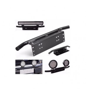 Bullbar aluminiu tip suport numar si proiectoare negru Cod: HH-BLB15