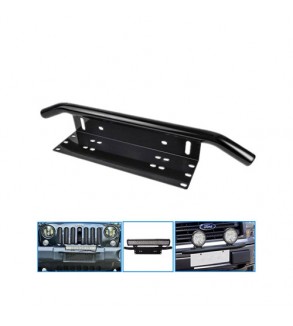 Bullbar aluminiu tip suport numar si proiectoare negru Cod: HH-BLB15