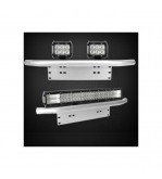 Bullbar aluminiu tip suport numar si proiectoare argintiu Cod: HH-BLB15