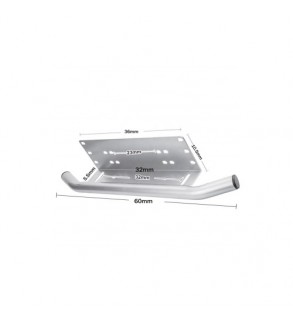 Bullbar aluminiu tip suport numar si proiectoare argintiu Cod: HH-BLB15