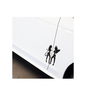 Abtibild Devil si Angel silueta auto decorativ diverse culori Cod: YGT-15