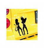 Abtibild Devil si Angel silueta auto decorativ diverse culori Cod: YGT-15
