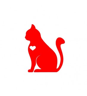 Abtibild Pisica auto decorativ 13x11cm Cod: YGT-13