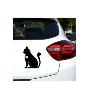 Abtibild Pisica auto decorativ 13x11cm Cod: YGT-13
