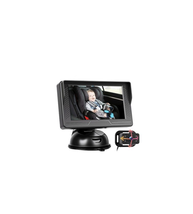 Kit camera auto pentru bebelusi cu monitor 4.3 inch cu fir pentru vizualizare in timp real Cod: A4214