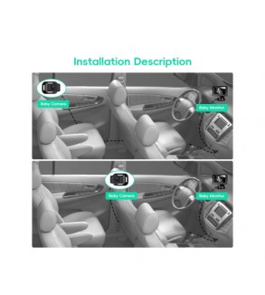 Kit camera auto pentru bebelusi cu monitor 4.3 inch cu fir pentru vizualizare in timp real Cod: A4214