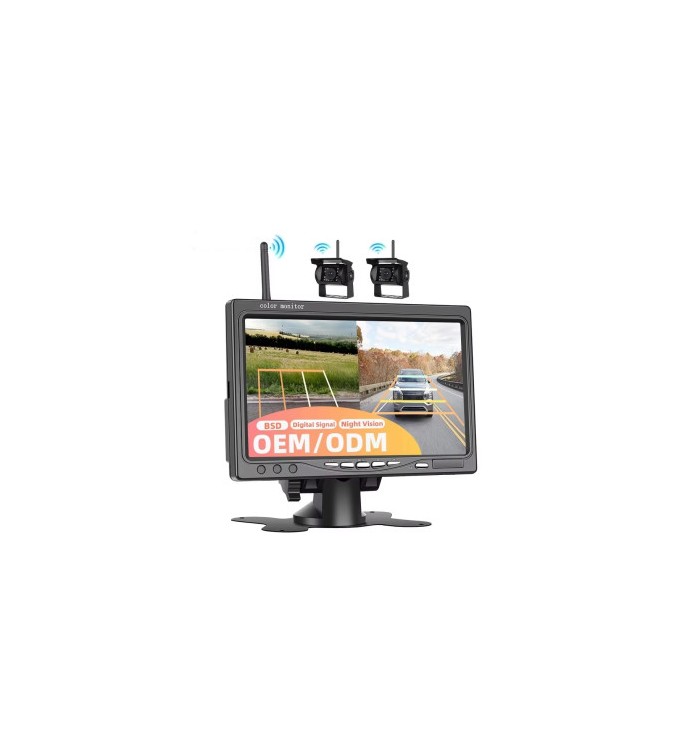 Kit camera wireless fata spate 1080P cu monitor 7 inch night vision IP68 BSD Cod: A4008