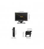 Kit camera wireless fata spate 1080P cu monitor 7 inch night vision IP68 BSD Cod: A4008