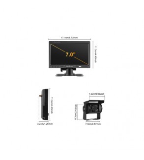Kit camera wireless fata spate 1080P cu monitor 7 inch night vision IP68 BSD Cod: A4008