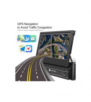 Radio 1DIN Android cu ecran retractabil 7 inch, 2+64G, Wireless Carplay Android Auto BT WiFi GPS  Cod: A3039