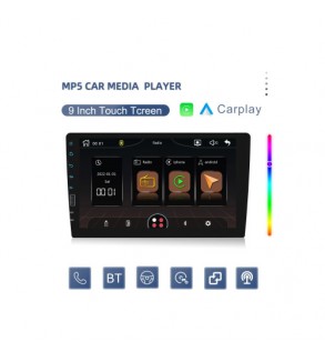 Radio FM, MP3, MP5 Player 1Din ecran 9 inch Wireless CarPlay Android Auto BT FM Cod: A3733