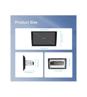 Radio FM, MP3, MP5 Player 1Din ecran 9 inch Wireless CarPlay Android Auto BT FM Cod: A3733
