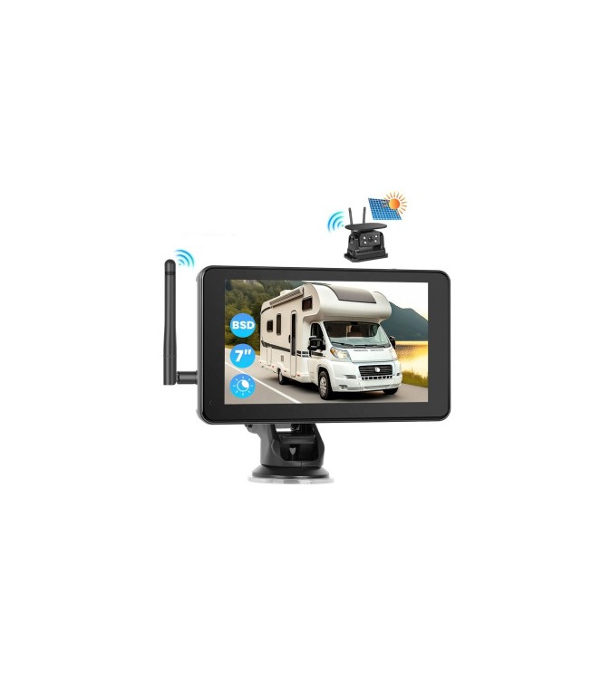 Monitor auto digital wireless 7 inch cu camera marsarier solara BSD ecran tactil camera magnetica DC12V-36V Cod: A3998