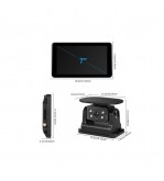 Monitor auto digital wireless 7 inch cu camera marsarier solara BSD ecran tactil camera magnetica DC12V-36V Cod: A3998