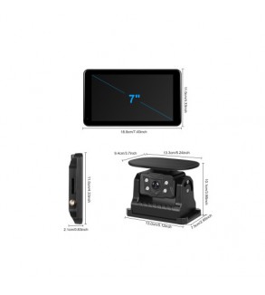 Monitor auto digital wireless 7 inch cu camera marsarier solara BSD ecran tactil camera magnetica DC12V-36V Cod: A3998