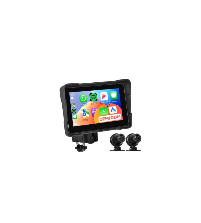 Sistem camera DVR motocicleta cu ecran 5 inch si camera fata spate Cod: A4059
