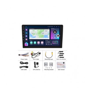 Navigatie Android auto 9 inch 8GB RAM 128GB QLED DSP CarPlay Android Auto 4G GPS Cod: A2423F3