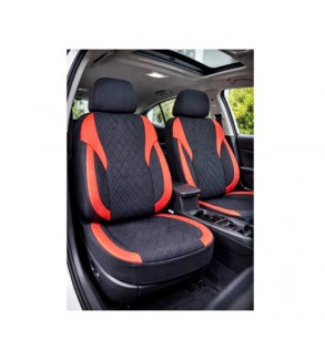 Huse scaune auto universale fractionate XL Premium compatibile SUV si Limuzine negru rosu Cod: HNG2504-1