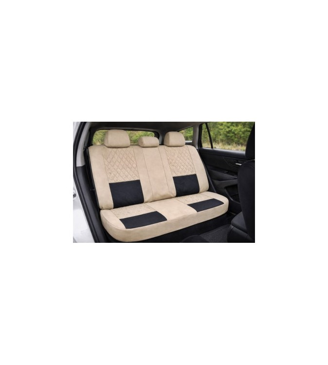Huse scaune auto universale fractionate XL Premium compatibile SUV si Limuzine negru cusatura rosie Cod: HNG2504-4