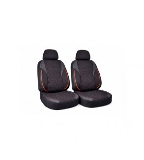 Huse scaune auto universale fractionate XL Premium compatibile SUV si Limuzine negru cusatura rosie Cod: HNG2504-4