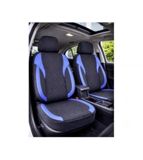 Huse scaune auto universale fractionate Premium fata si spate compatibile dimensiuni standard negru albastru Cod: HNG1101-2