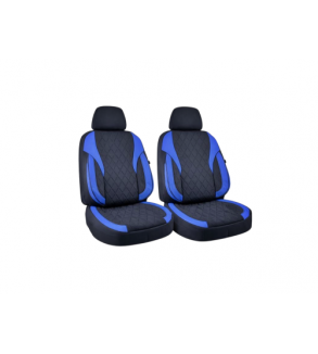 Huse scaune auto universale fractionate Premium fata si spate compatibile dimensiuni standard negru albastru Cod: HNG1101-2