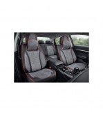 Huse scaune auto universale fractionate 9D  Premium fata si spate negru cusatura rosie Cod: HNG1407-5