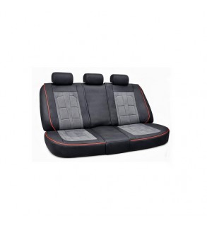 Huse scaune auto universale fractionate 9D  Premium fata si spate negru cusatura rosie Cod: HNG1407-5