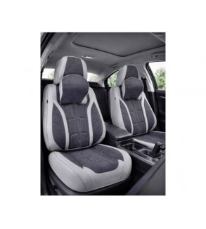 Huse scaune auto universale fractionate Premium 9D fata si spate gri gri antracit  Cod: HNG1407-6