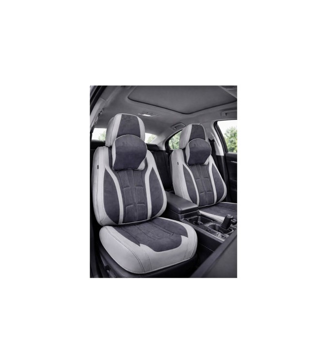 Huse scaune auto universale fractionate Premium 9D fata si spate gri gri antracit  Cod: HNG1407-6