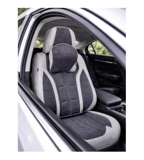 Huse scaune auto universale fractionate Premium 9D fata si spate gri gri antracit  Cod: HNG1407-6